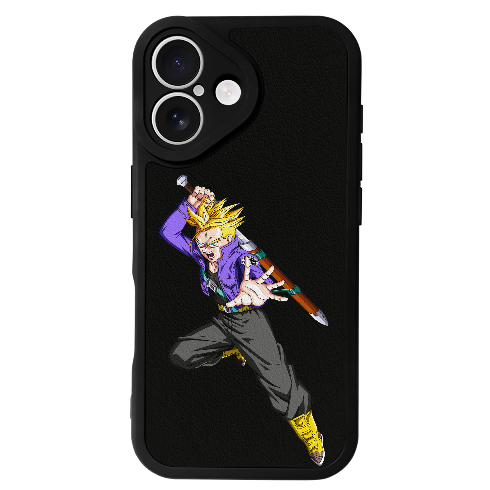 （画像用） ドラゴンボール トランクス（Torankusu）DRAGON BALL Trunks 【iPhone 16シリーズ対応】シリコンスマホケース（レザー調） 材質：シリコン